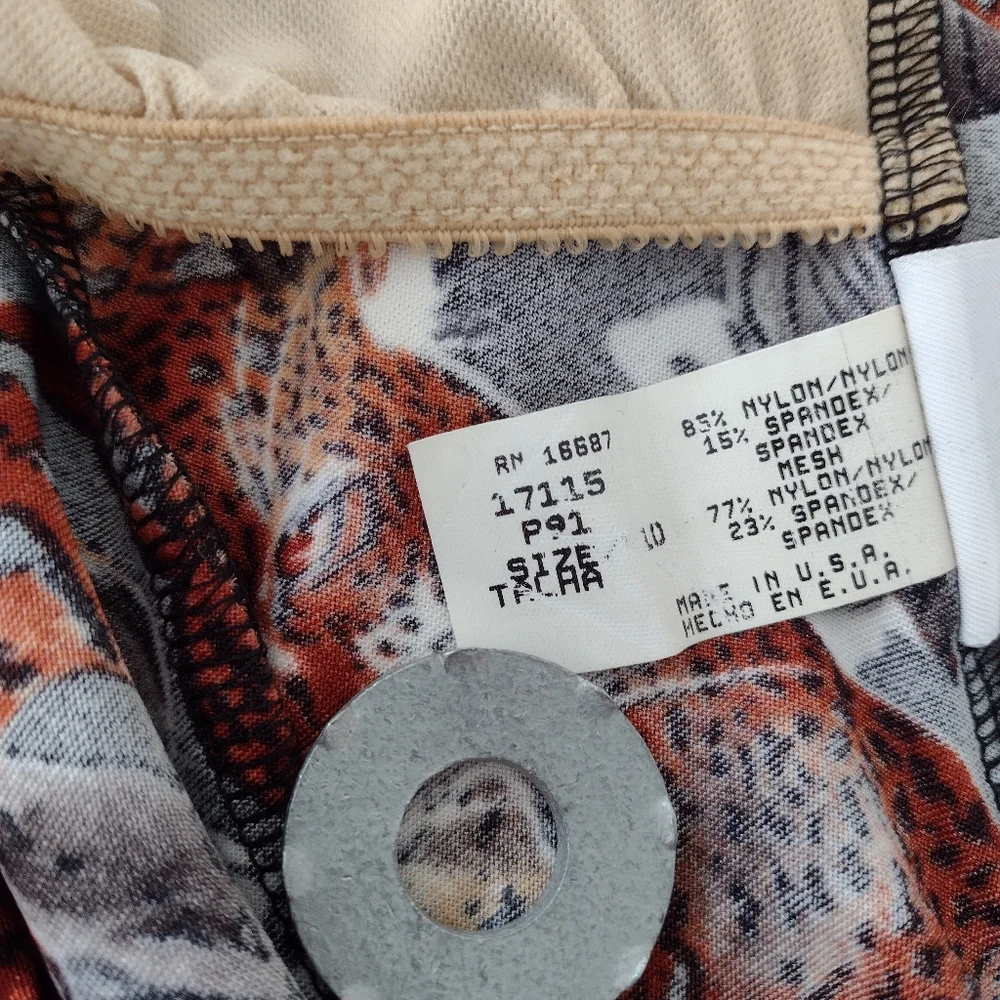 Pacific Connections Swimwear Vintage Big Cat One Piece Swimsuit NEW Fits S-M - Picture 12 of 14